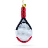 Tennis Racket Glass Christmas Ornament