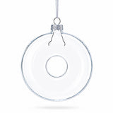 Doughnut Clear Glass Christmas Ornament