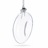Doughnut Clear Glass Christmas Ornament