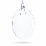 Set of 3 Clear Glass Flat Disc Medallion Christmas Ornaments
