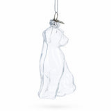 Transparent Dog Clear Glass Christmas Ornament