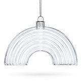 Rainbow Clear Glass Christmas Ornament