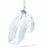 Rainbow Clear Glass Christmas Ornament