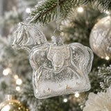 Horse Clear Glass Christmas Ornament