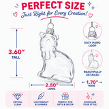 Cat Clear Glass Christmas Ornament