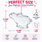 Bunny Clear Glass Christmas Ornament