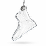 Running Shoe Clear Glass Christmas Ornament