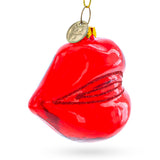 Red Lips Glass Christmas Ornament