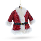 Santa’s Red Coat Glass Christmas Ornament