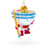 Ramen Bowl with Chopsticks Glass Christmas Ornament