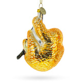 Hanging Sloth Glass Christmas Ornament