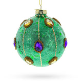 Jeweled Ball Glass Christmas Ornament