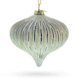Ribbed Antique-Style Onion Finial -Glass Christmas Ornament