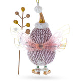 Hedgehog Fairy Glass Christmas Ornament