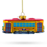 Vintage-Inspired Streetcar Glass Christmas Ornament