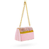 Pink Purse with Gold Chain  Glass  Christmas Ornament