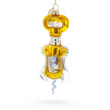 Gold and Silver Corkscrew Glass Christmas Ornament