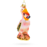 Standing Pelican Glass Christmas Ornament