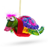 Mrs. Sea Turtle Glass Christmas Ornament