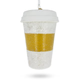 Coffee Lover's Cup Glass Christmas Ornament