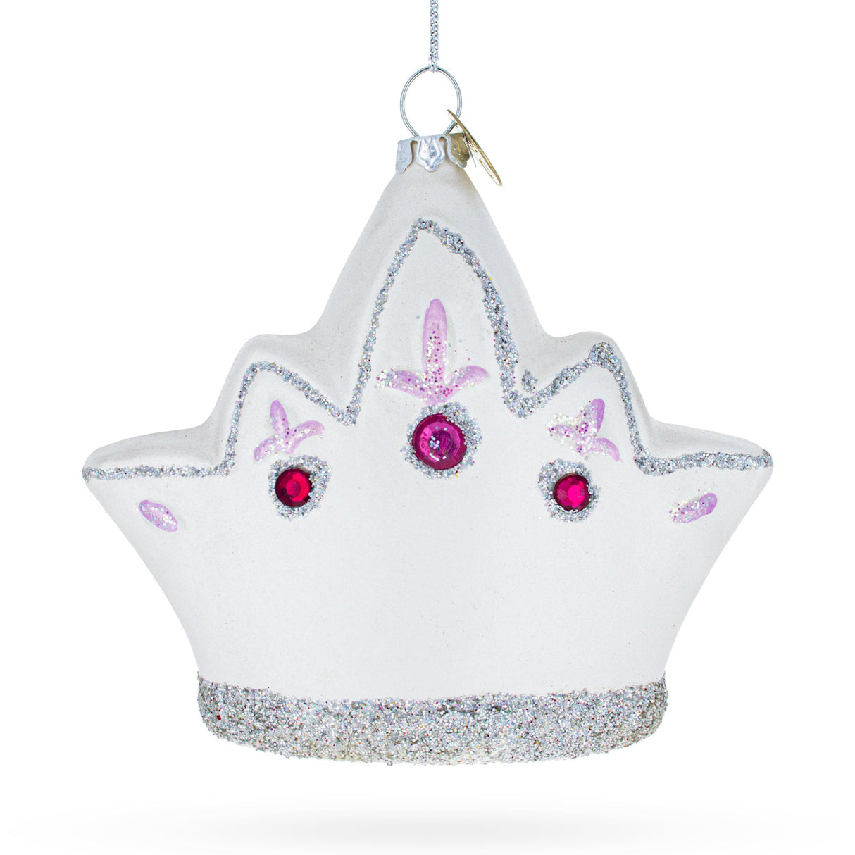 Princess Crown Glass Christmas Ornament