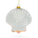 Sparkling Seashells Glass Christmas Ornament