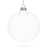 Set of 3 Clear Glass Ball Christmas Ornaments 4.7 Inches