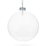 Set of 3 Clear Glass Ball Christmas Ornaments 4.7 Inches