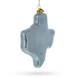 State of Texas Symbols Glass Christmas Ornament