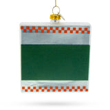 Takeout Pizza Box Glass Christmas Ornament