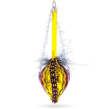 Vintage-Style Tinsel and Bells Drop Glass Christmas Ornament