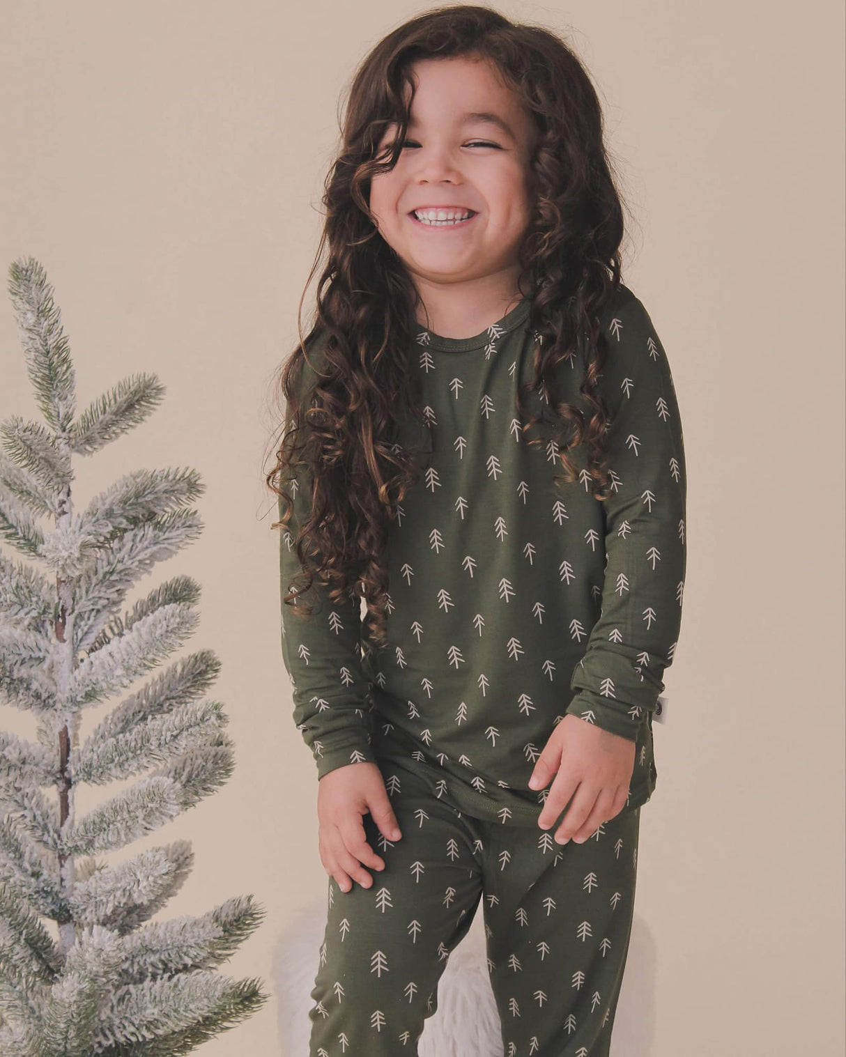 Pijama de bambú de árbol de Navidad - Conjunto de 2 piezas