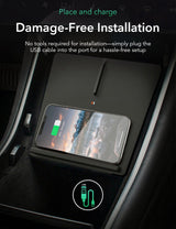 Center Console Wireless Charger for Tesla Model 3