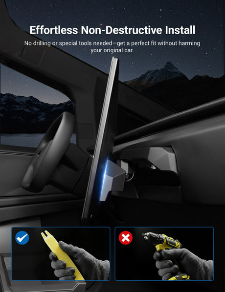 Center Screen Swivel Rotating Mount Kit for Cybertruck | TESERY