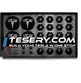 Wheel Center Cap Kit with Puller for Model 3/Y/S/X | 4 Hub Caps + 20 Lug Nut Covers