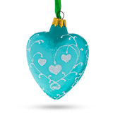 I Love Dogs Heart Glass Christmas Ornament