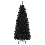 Árbol de Navidad/Halloween preiluminado con puntas de ramas de PVC y luces blancas cálidas