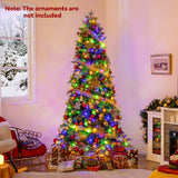 Árbol de Navidad Artificial Preiluminado de 6/7.5 pies con 11 Modos y Base de Metal