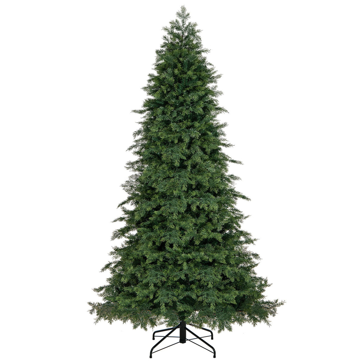 Árbol de Navidad Artificial Preiluminado de 6/7.5 pies con 11 Modos y Base de Metal