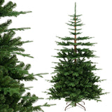 Árbol de Navidad artificial de 7 pies con bisagras, preiluminado y con 1303 puntas de ramas