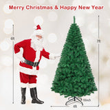 Árbol de Navidad artificial de PVC con soporte de metal sólido