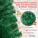 Árbol de Navidad artificial de PVC con soporte de metal sólido
