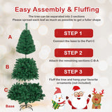 Árbol de Navidad artificial de PVC con soporte de metal sólido