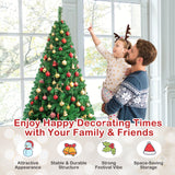 Árbol de Navidad artificial de PVC con soporte de metal sólido