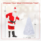 8 ft White Artificial PVC Christmas Tree with Stand