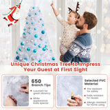 8 ft White Artificial PVC Christmas Tree with Stand