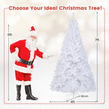 8 ft White Artificial PVC Christmas Tree with Stand