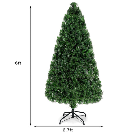Árbol de Navidad artificial de PVC con fibra óptica de 0.9 m / 1.2 m / 1.5 m / 1.8 m