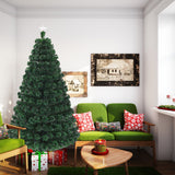 5/6/7 Feet Multicolor Artificial Christmas Tree with LED Light and Metal Stand