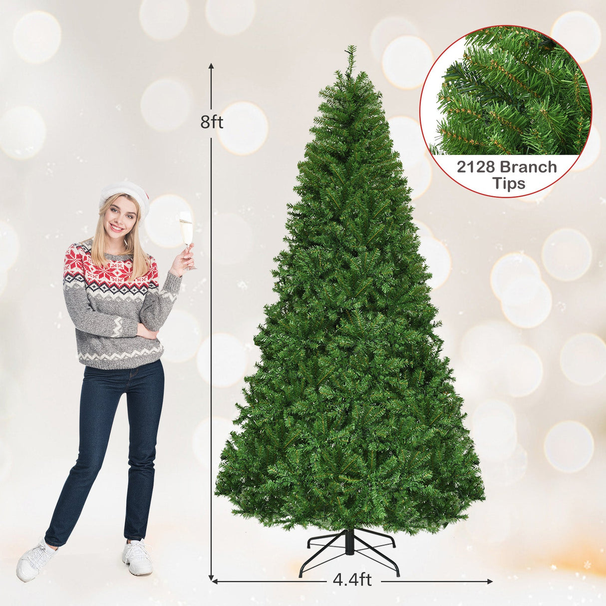 Árbol de Navidad Artificial Premium con Bisagras